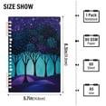 thumbnail image 2 of FORMRS 1-Subject Spiral Notebook 8" x 5" College Ruled 60 Refillable Sheet, 2 Pack, Purple Moonlight Forest, 2 of 7