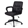 thumbnail image 1 of Simpli Home Chaise de Bureau Pivotante Réglable en Similicuir, Noire, 1 of 8