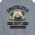 thumbnail image 3 of Instant Message - Unathletic Department Pug - Women's Racerback Tank Top, 3 of 6
