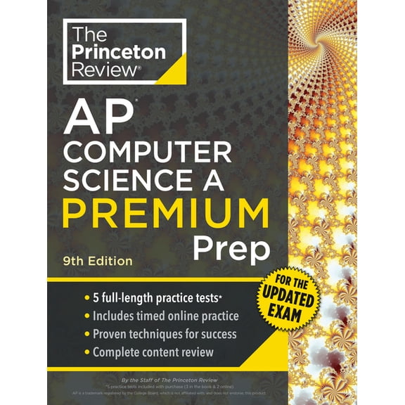 College Test Preparation Princeton Review AP Computer Science A Premium Prep, 9th Edition: For the NEW 2026 Exam: 5 Practice Tests   Digital Prac, (Paperback)