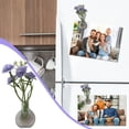 thumbnail image 6 of Mini Glass Wall Hanging Vase with Artificial Purple Flowers, Magnetic Fridge or Wall Decor for Bathroom, Kitchen, Bedroom and Small Spaces, 6 of 7