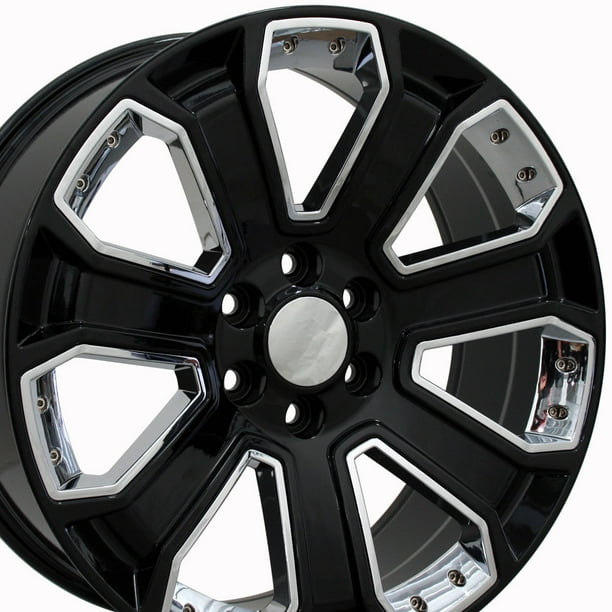20x8.5 Wheel Fits GM Trucks & SUVs Chevy Silverado Style Black Rim