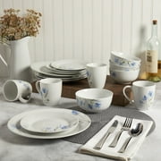 Tabletops Gallery 16 Piece Wildflower Round Floral Porcelain Dinnerware Set, Service for 4