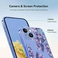 thumbnail image 6 of Compatible with iPhone 13 Case Clear with Flower Design, Cute Soft Silicone TPU Floral Aesthetic Women Girls Transparent Protective Shockproof Anti-Scratch Anti-Yellow Phone Cover, E, 6 of 9