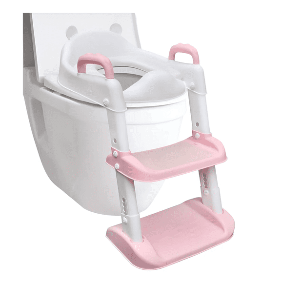 Baño Entrenador Infantil Para Inodoro Con Escaleras Plegable Xtellar blanco