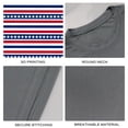 thumbnail image 4 of Coolnut Womens T Shirts Fashion Tops, Red And Blue Stripes And Stars Us Women's Basic Short Sleeve Tees, Grey Lightweight Casual Summer Clothes, XL, 4 of 6