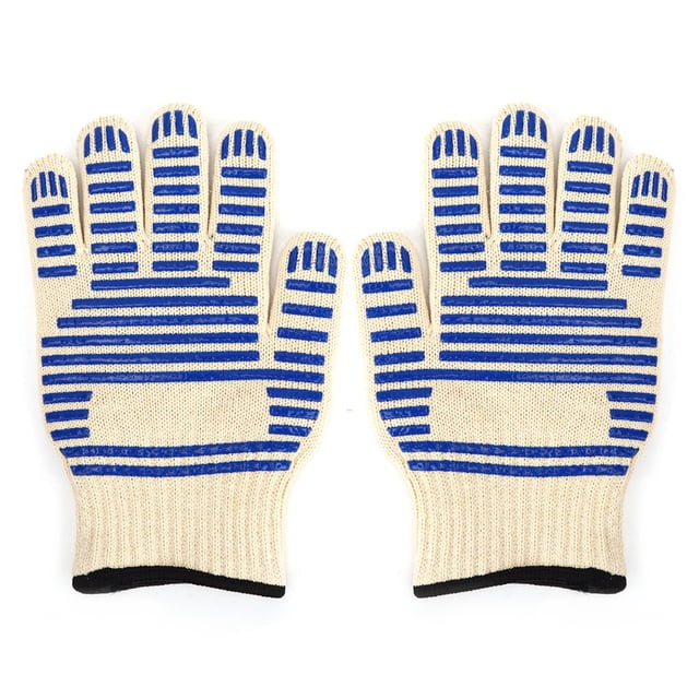 1 par de guantes ignífugos resistentes a altas temperaturas para horno microondas.