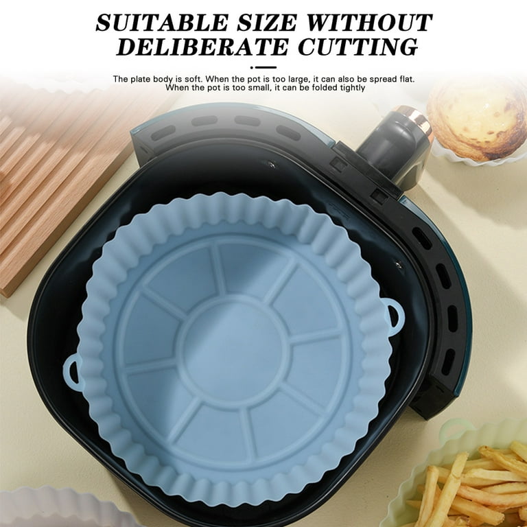 Small Size Air Fryer Silicone Basket Mat Oven Baking Tray Reusable Easy  Cleaning