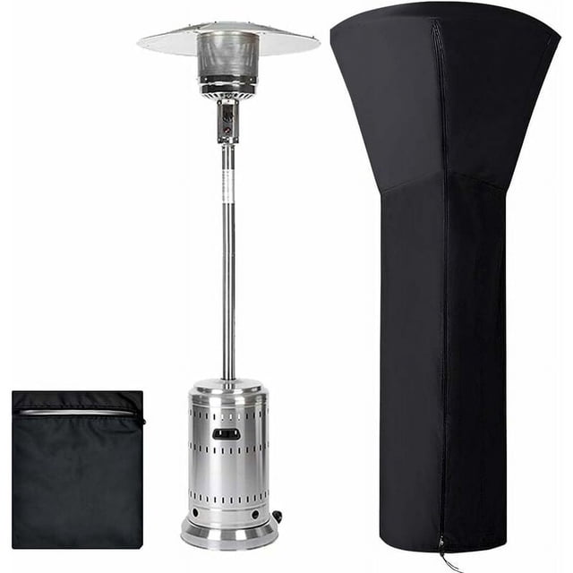 Housse pour Parasol Chauffant, Housses de Chauffage Extérieur Imperméable Rond Noir, Protection Parasol Chauffant Housse de Protection pour Chauffage de Terrasse, 226x89x48 CM