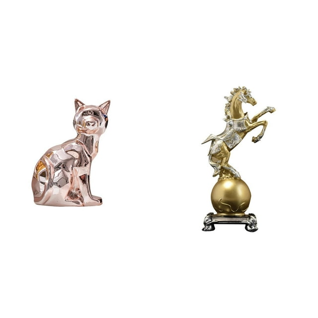 Escultura De Animal Majestuosa, Figura Artística Artesanal, Adorno Para Chimenea, Centro De Mesa, Estante, Sala De Estar, Oficina, Decoración Moderna Coleccionable