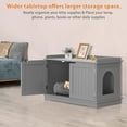 thumbnail image 6 of HomGarden Multi-Functional Cat Washroom Bench Hidden Cat Litter Box Enclosure Furniture Light Gray, 6 of 9