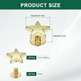 thumbnail image 2 of Uxcell 25 Pcs Metal Stud Rivets 12mm Star Shape Decoration Screw Back Studs, Light Gold, 2 of 6