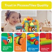 PicassoTiles Hedgehog Building Blocks Set for Kids – 120PCS STEM Construction Building Blocks Educational Toy Set