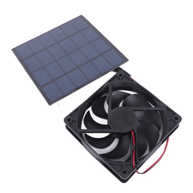 Ventilador De Panel Solar De 5 W, Compacto, Portátil, De Bajo Ruido, Potencia Máxima De 5 W, Kit De Ventilador De Panel Solar De Operación Simple Para Casa En El árbol
