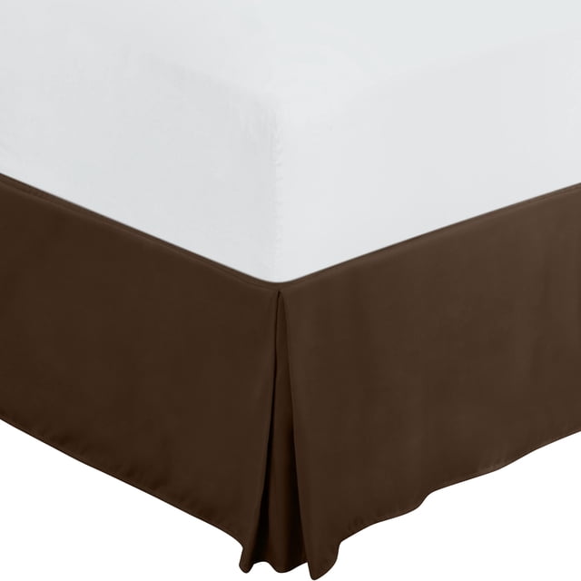 Skirt Utopia Bedding Queen, microfibra marrón, 40 cm, caída