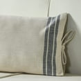 thumbnail image 4 of Piper Classics Market Place Blue Ticking Stripe and Grain Sack Pillow Cover 15" x 25", 4 of 5