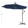 thumbnail image 4 of Costway 10 ft Navy Cantilever Solar Powered 32 LED Lighted Patio Offset Umbrella, 4 of 9
