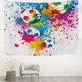thumbnail image 3 of GZHJMY Tapestry Colorful Footballs Tapestry Wall Hanging Decorative Wall&nbsp;Blanket&nbsp;Bedding Tapestry for Bedroom Living Room Dorm 80"x60" Gift Decor, 3 of 7