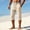 Beige men plus size capri pants a1, variant on BRELIL Men Plus Size Capri Pants Drawstring Loose Fit Summer Casual Beach Vacation Shorts Lounge Trousers Solid Outdoor Travel Bottoms, Black 3XL
