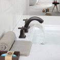 thumbnail image 2 of YASINU  Cross Handles Widespread 8 Inch Bathroom Faucet With Drain Oil Rubbed Bronze Oil Rubbed, 2 of 5