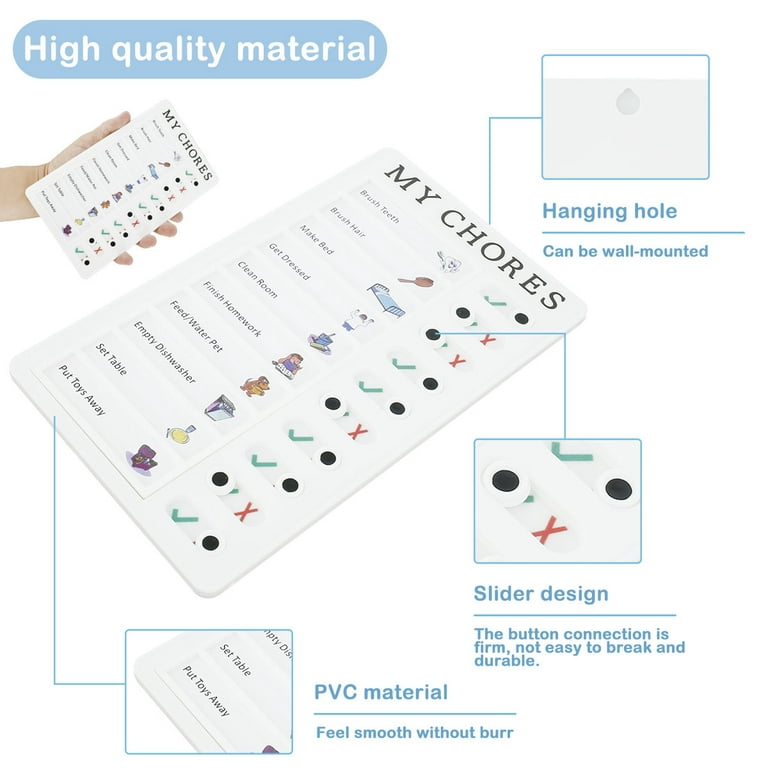 JOKAPY Memo Plastic Board RV Checklist Board Reusable Checklist