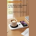 thumbnail image 5 of Yhuaoa Coffee Mug Warmer with Wireless Charging 3 Temp Settings Cup Warmer for Desk Temperature Control With Fast Heating Design Beverage Accessory For Drink Water Tabletop Bedside White, 5 of 8