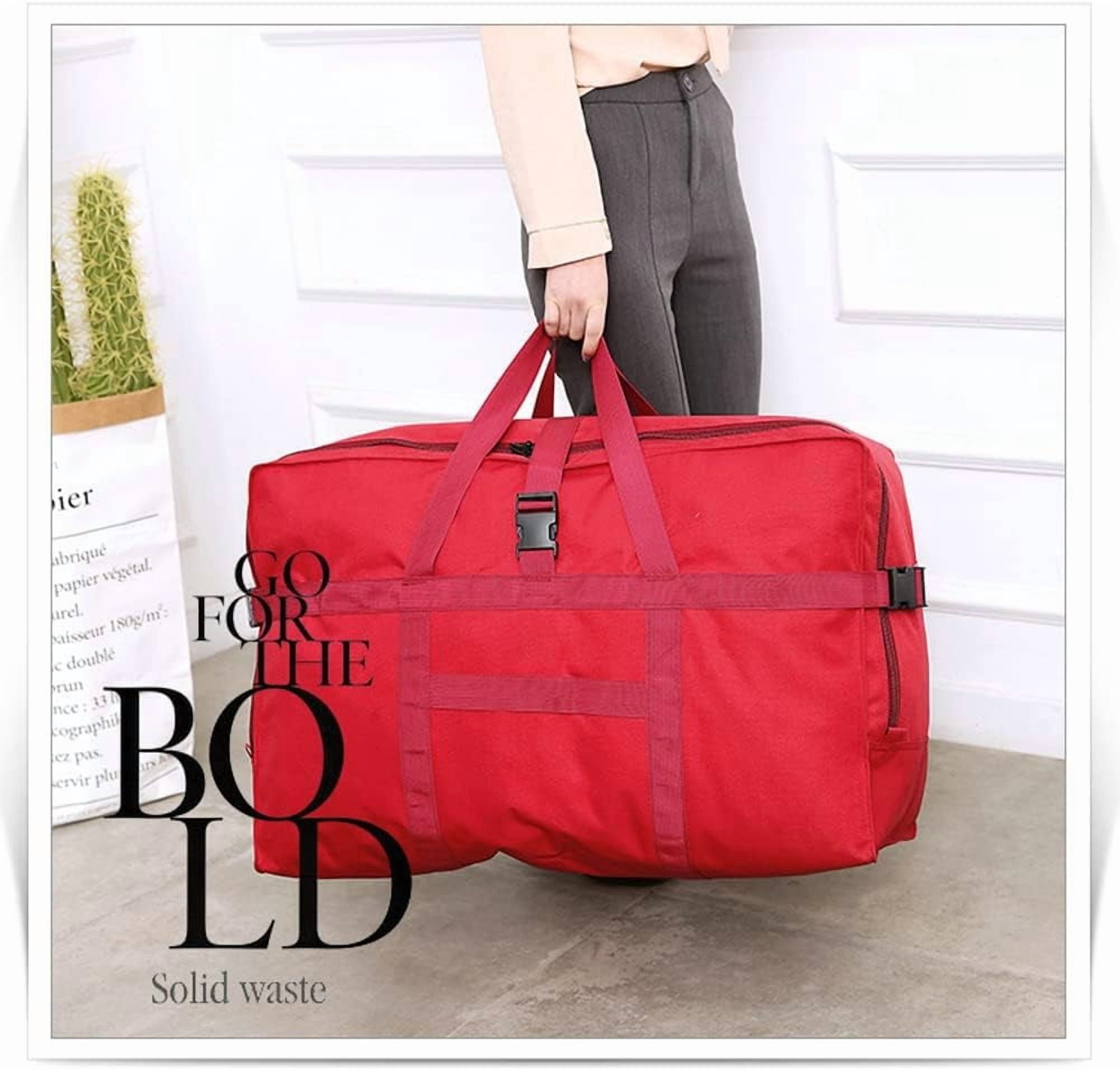 HMSHA Travel Duffel Bag Foldable Personal Item Bag Men Large Capacity Carry On Bags for Airplanes Women Waterproof Weekender Bag