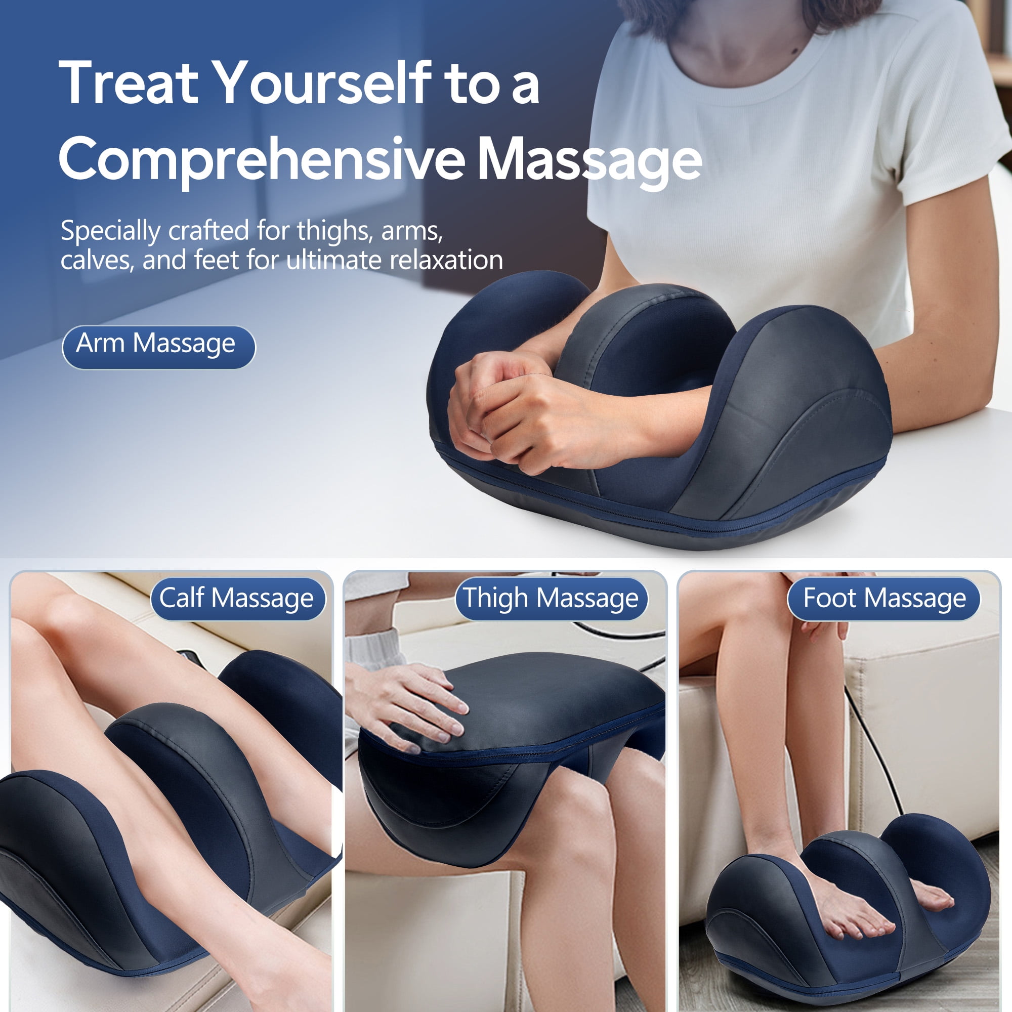 Suerbeaty Foot Massager with Heat, Foot Massage and Calf Massage, Deep Kneading Massage, Suitable for Home and Office, Holiday Gifts
