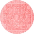 thumbnail image 1 of Ahgly Company Machine Washable Indoor Round Oriental Red Traditional Area Rugs, 3' Round, 1 of 4