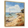 thumbnail image 2 of Designart "England Coastal Serenityengland horizon III" Nautical & Beach Floater Framed Canvas Print, 2 of 7