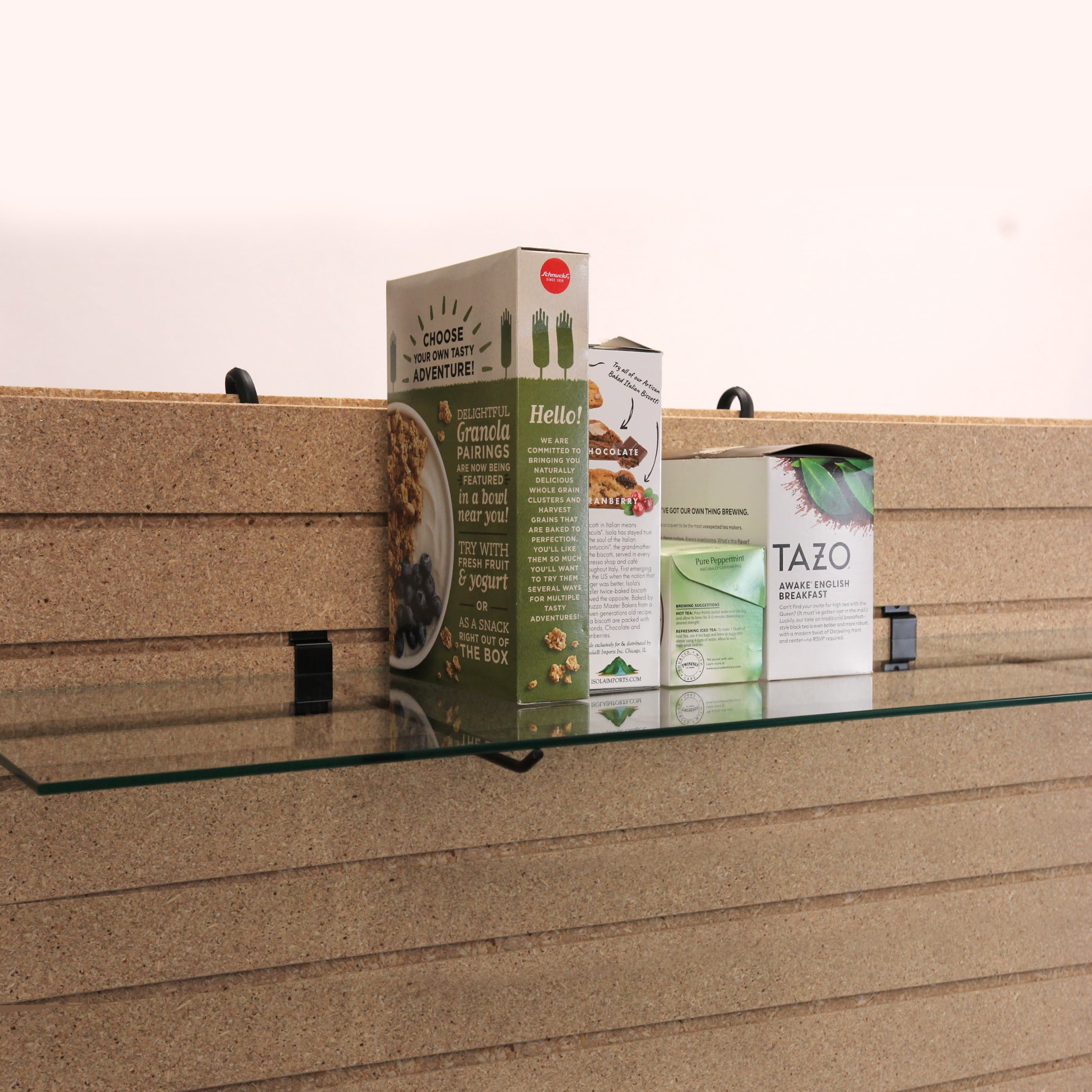 SSWBasics Floating Shelves - Pack of 2 Tempered Glass  Shelves  12"W x 36"L  3/16" Thick  Polished Edges  Complies with Stringent Building Codes  Durable Wall Shelf  Cannot be Cut