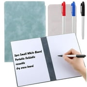 Reusable Whiteboard Notebook,Happon A5 Size Erasable Smart Notebook, Portable Sketchbook with Cleaning Cloth and Writing Pen for Teacher