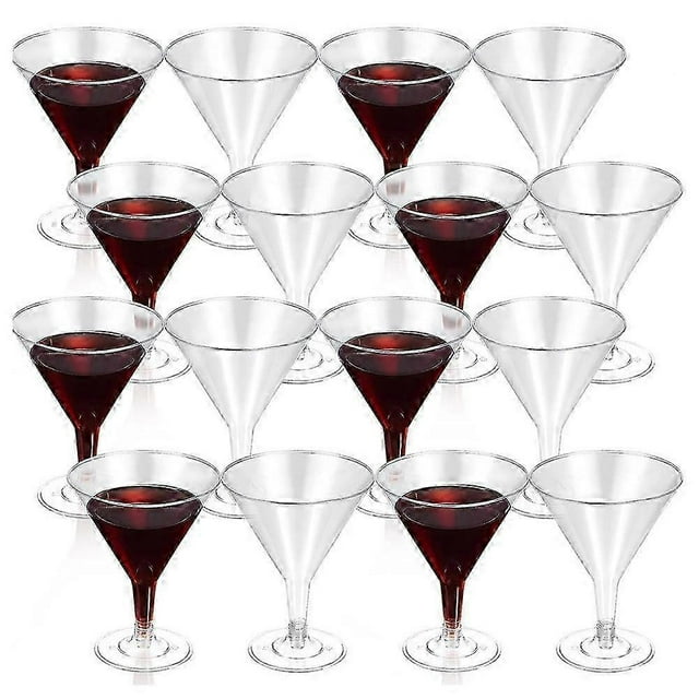 Copas de plástico para martini, copas de vino transparentes, reutilizables, para fiestas, postres, cócteles y champán. p202411261293