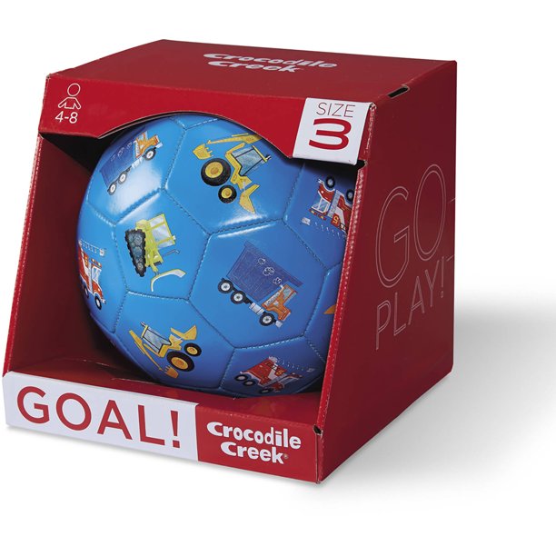 Crocodile Creek Vehicles Kids Soccer Ball, 7", Blue