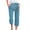 Blue, variant on VerPetridure Yoga Pants Capri for Women Plus Size Fashion Womens Casual Floral Printing Elastic Loose Pants Straight Wide Leg Trousers With Pocket