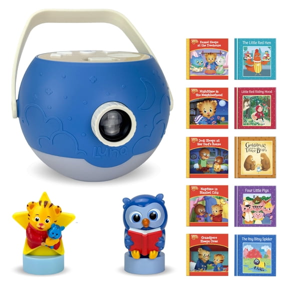 Proyector de cuentos para niños LUNA STORYTIME paquete Daniel Tiger