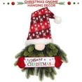 thumbnail image 2 of Christmas Wreath, Santa Gnome Christmas Hanging Sign Front Door Wall Decor, Artificial Pine Spruce Wreath with Swedish Tomte Xmas Decoration, 2 of 7