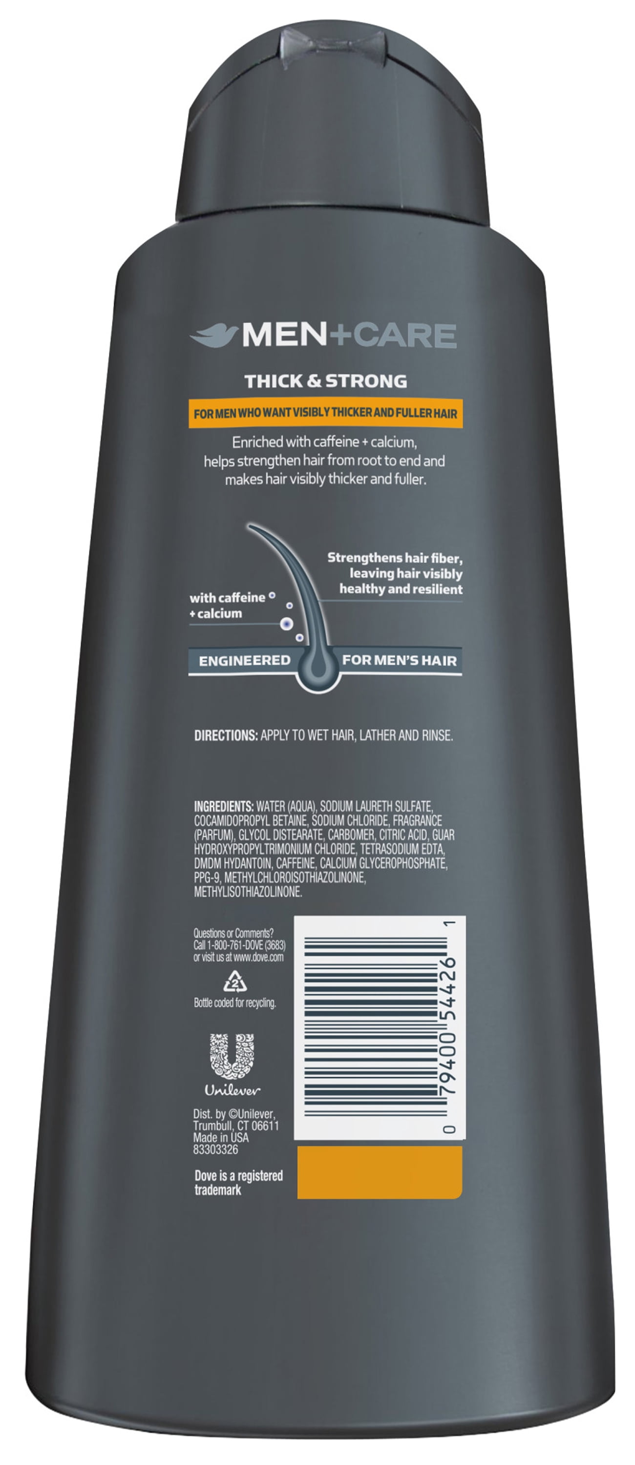 Dove Men+Care 2 in 1 Shampoo and Conditioner Thick and Strong 25.4 oz