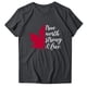 thumbnail image 4 of Gibobby Playera Corte clásico para Mujer Mujeres Casual Impresión Manga Corta Cuello Redondo Camiseta Suelta Blusa Tops(Gris,XL), 4 of 4