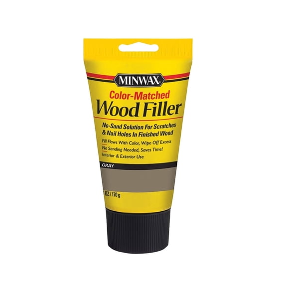 Minwax 1035198 6 oz Color Matched Wood Filler, Gray