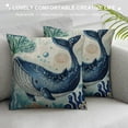 thumbnail image 3 of GOSMITH Summer Pillow Covers Seahorse Whale Dolphin Throw Pillow Covers Ocean Summer Farmhouse Cushion Case Decor for Sofa Couch, 3 of 5
