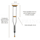 thumbnail image 2 of Par de Muletas Axilares De Aluminio Ajustables Reforzadas con Gomas Premium Talla Mediana, 2 of 5
