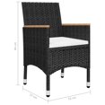 thumbnail image 4 of vidaXL 5 Piece Garden Dining Set Black, 4 of 5