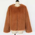 thumbnail image 7 of Womens Faux Fur Coat 2026 Winter Long Sleeve Open Front Shaggy Furry Warm Fluffy Parka Short Jacket Outwear, 7 of 7