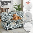 thumbnail image 4 of Xoenoiee Zebra Stripe Paint Splatter Print Recliner Slipcovers with Arms 8 Pieces Lazyboy Recliner Chair Cover Non Slip Recliner Covers for Recliner Chair with Storage Pockets Furniture Protector, 4 of 7