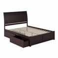 thumbnail image 4 of Portland Queen Wood Platform Bed with Footboard and Storage Drawers in Espresso, 4 of 10