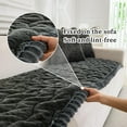 thumbnail image 2 of Topchances Fuzzy Couch Covers, Faux Mink Wavy Sofa Slipcover Mat for Pets,  Anti-Slip Furniture Protector Pet Bed Mat for Dogs Cats (Dark Gray, 28''x59''), 2 of 8