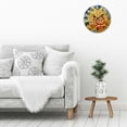 thumbnail image 5 of Pratyus Flowers Round Wooden Wall Clock for Home Decor, Battery Operated - Perfect for Living Rooms, Kitchens, Dorms 10x10in, 5 of 8
