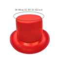 thumbnail image 3 of Roll Brims Tall Top Hat for Adult Bowlers Hat Magicians Hat Halloween Party Hat Cosplay Costume Stage Show Headwear Red, 3 of 7