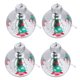 thumbnail image 4 of Adornos de bolas de Navidad Ticfox 4 Uds inastillables para árbol de Navidad patrón de copos de nieve, 4 of 14